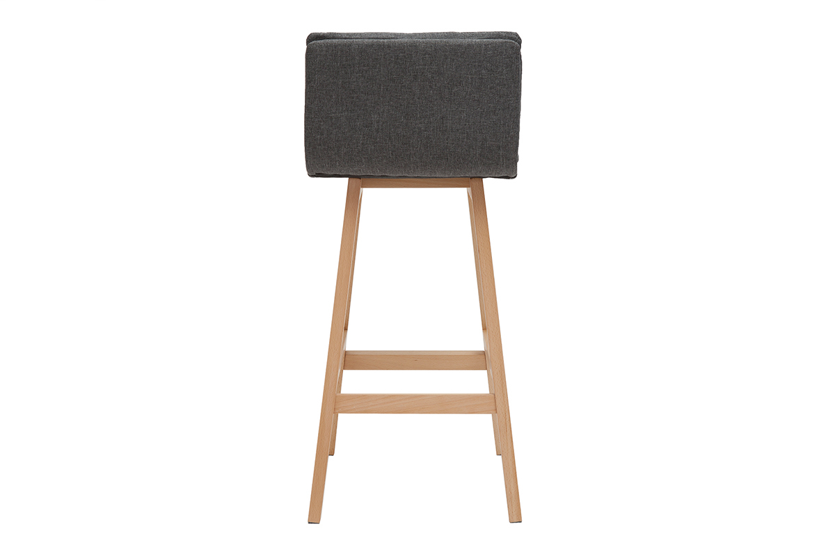 Design-Barhocker Holz und Dunkelgrau 65 cm 2 Stck. JOAN