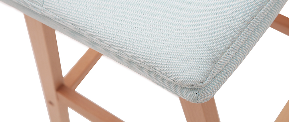 Design-Barhocker Holz und Minzgrün 65 cm 2 Stck. JOAN - Miliboo