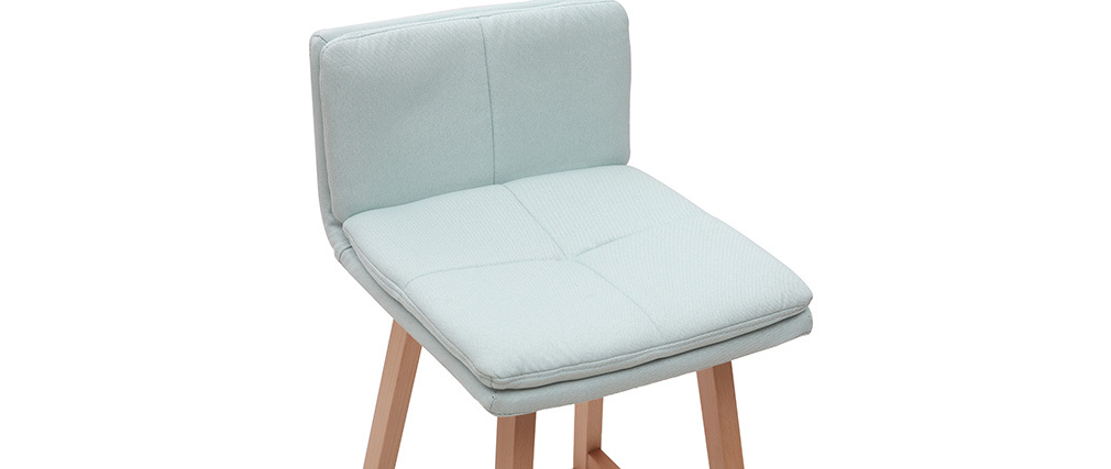 Design-Barhocker Holz und Minzgrün 65 cm 2 Stck. JOAN - Miliboo