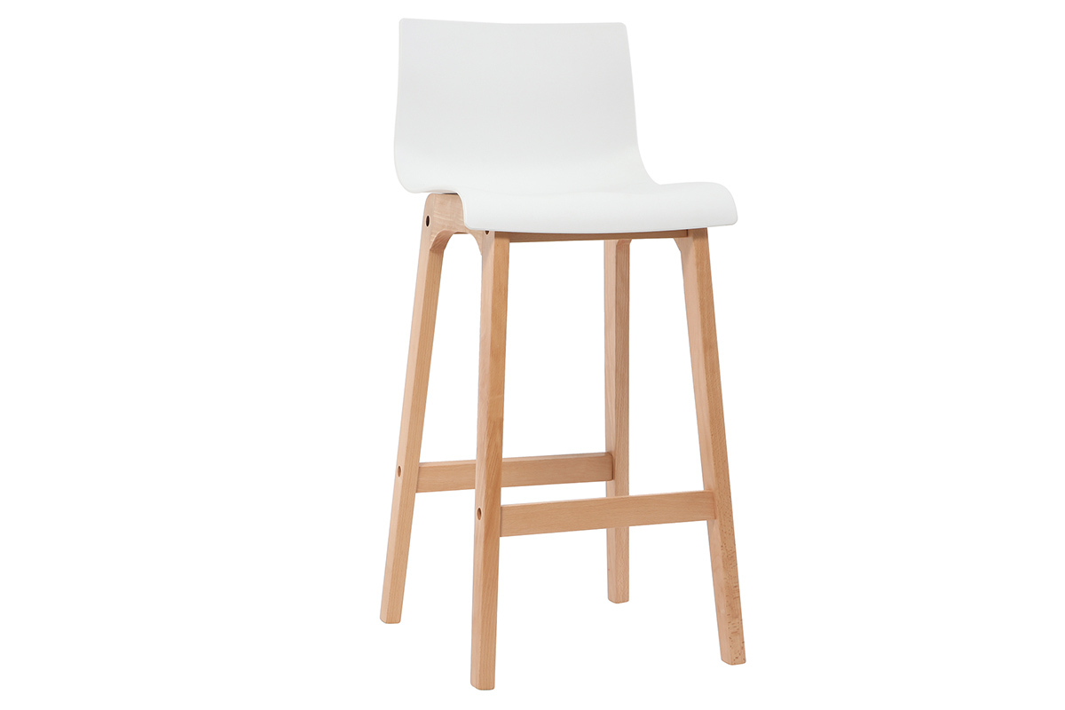 Design-Barhocker Holz und Wei 2 Stck. NEW SURF