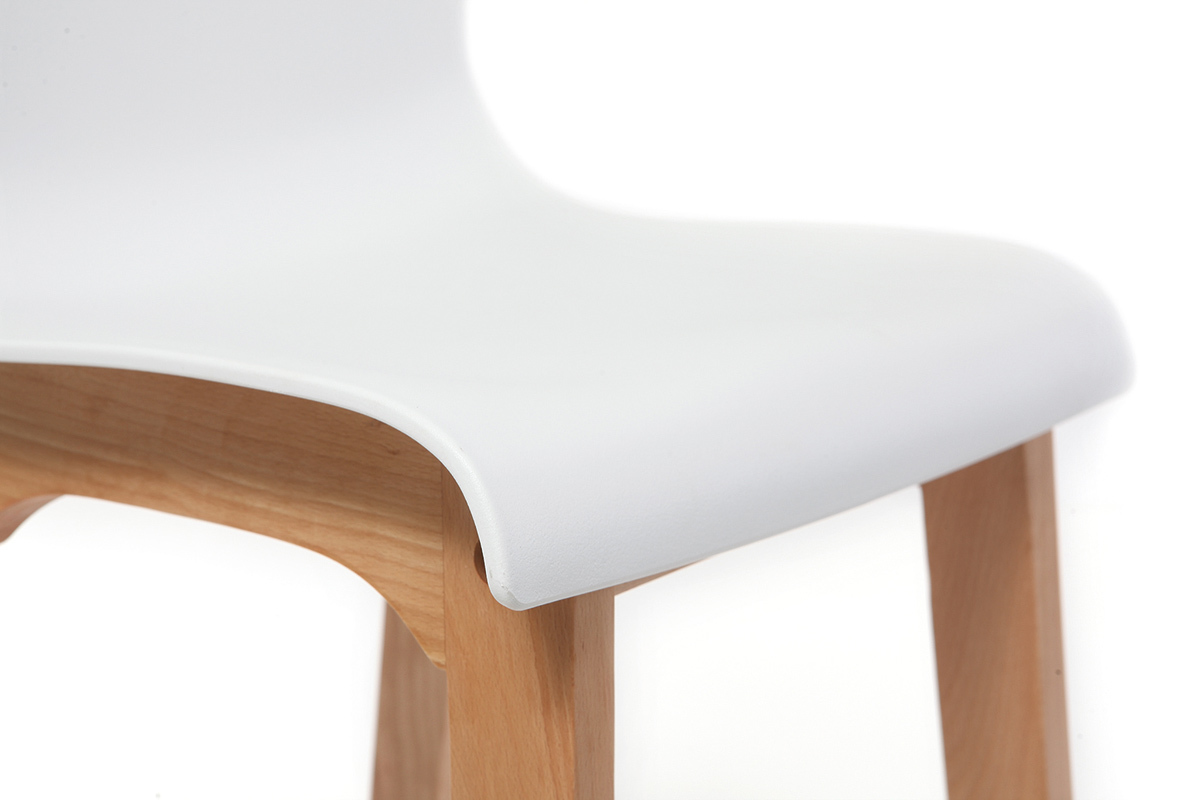 Design-Barhocker Holz und Wei 2 Stck. NEW SURF