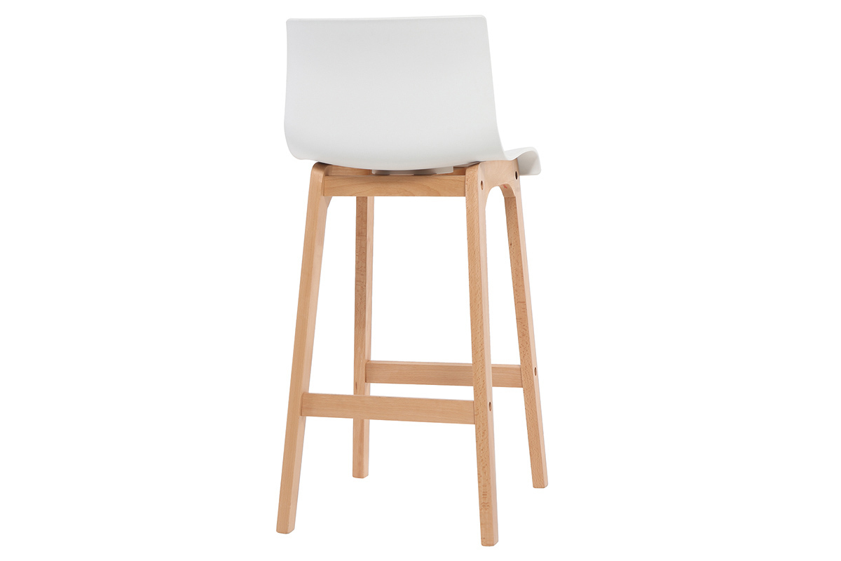 Design-Barhocker Holz und Wei 2 Stck. NEW SURF