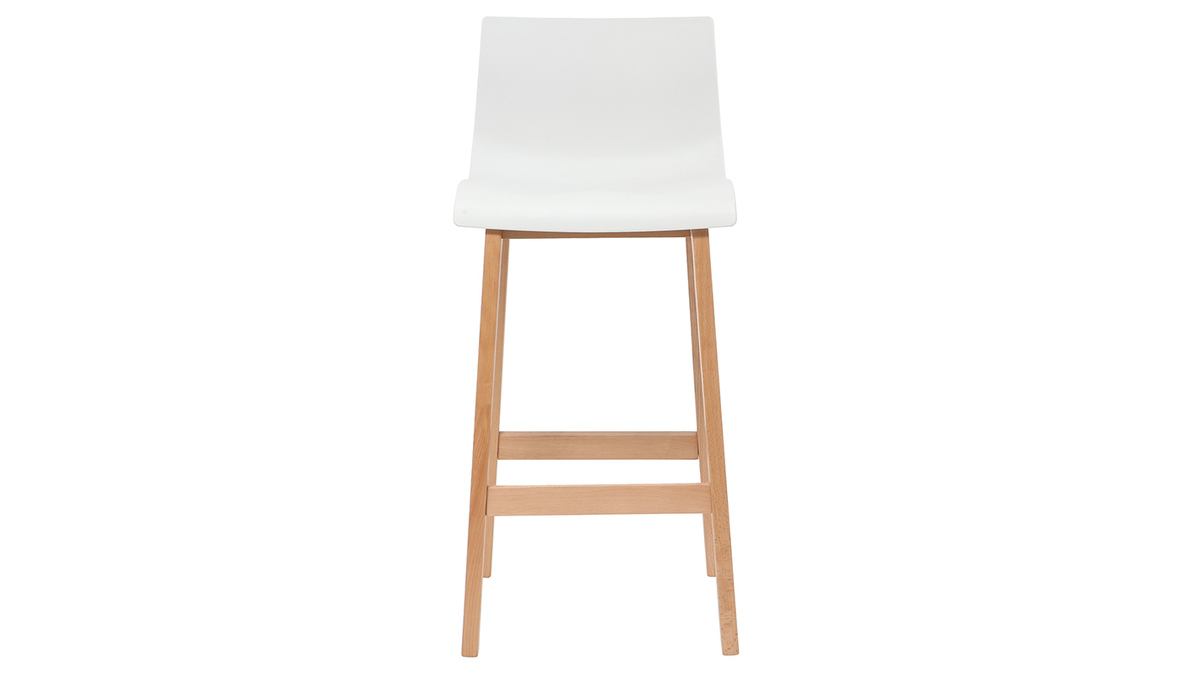 Design-Barhocker Holz und Wei 65 cm 2 Stck. NEW SURF