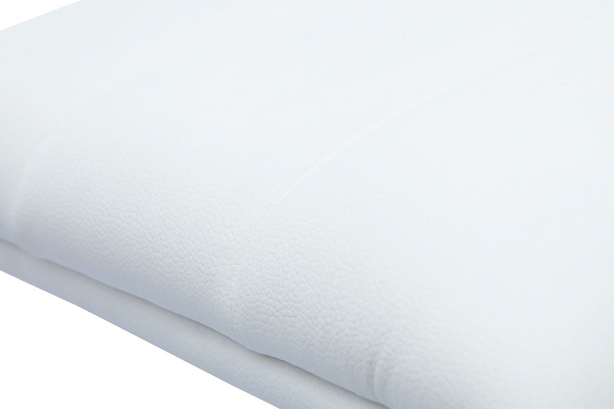 Design-Barhocker in Wei und gebrstetem Edelstahl NENY