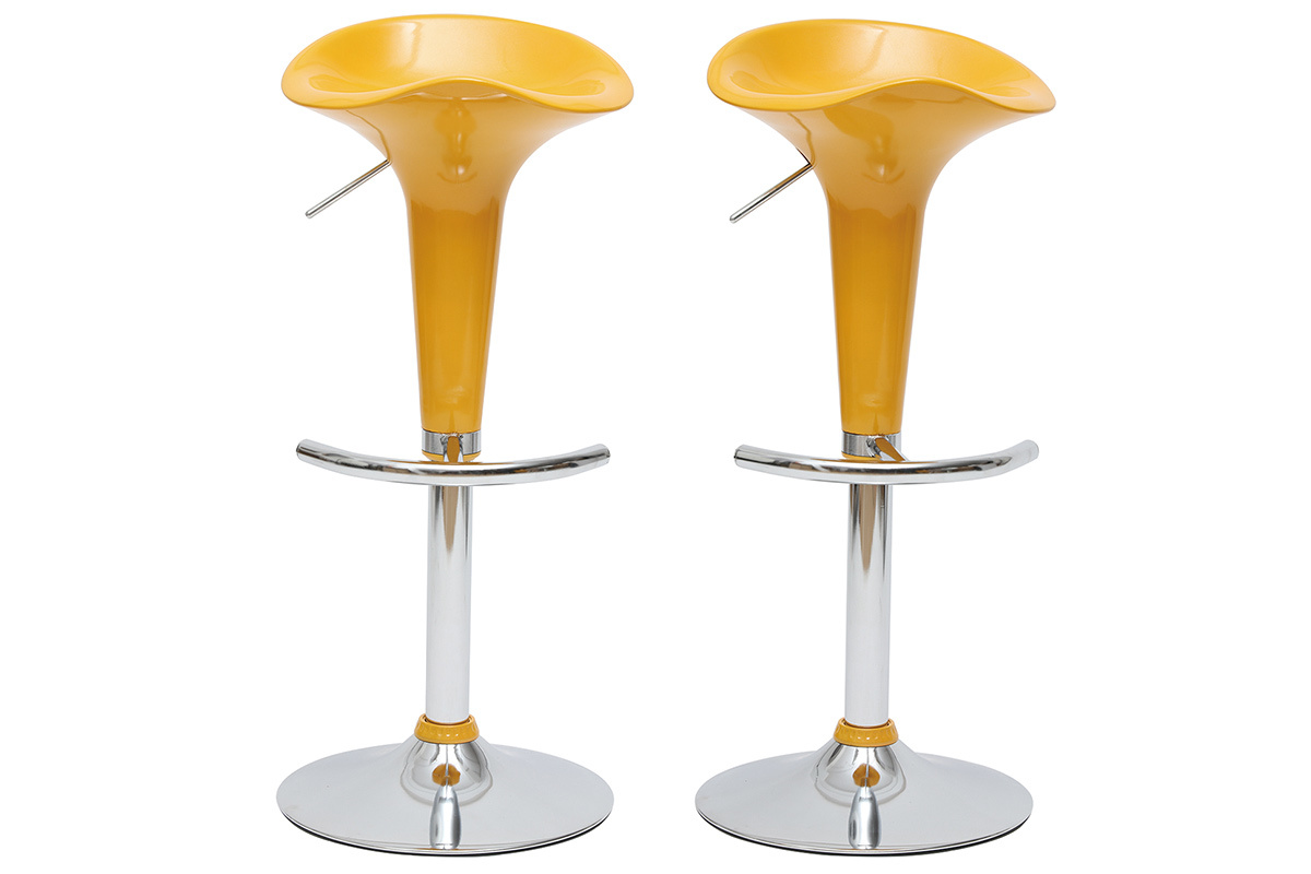Design-Barhocker / Kchenhocker Gelb GALAXY (2 Stck.)