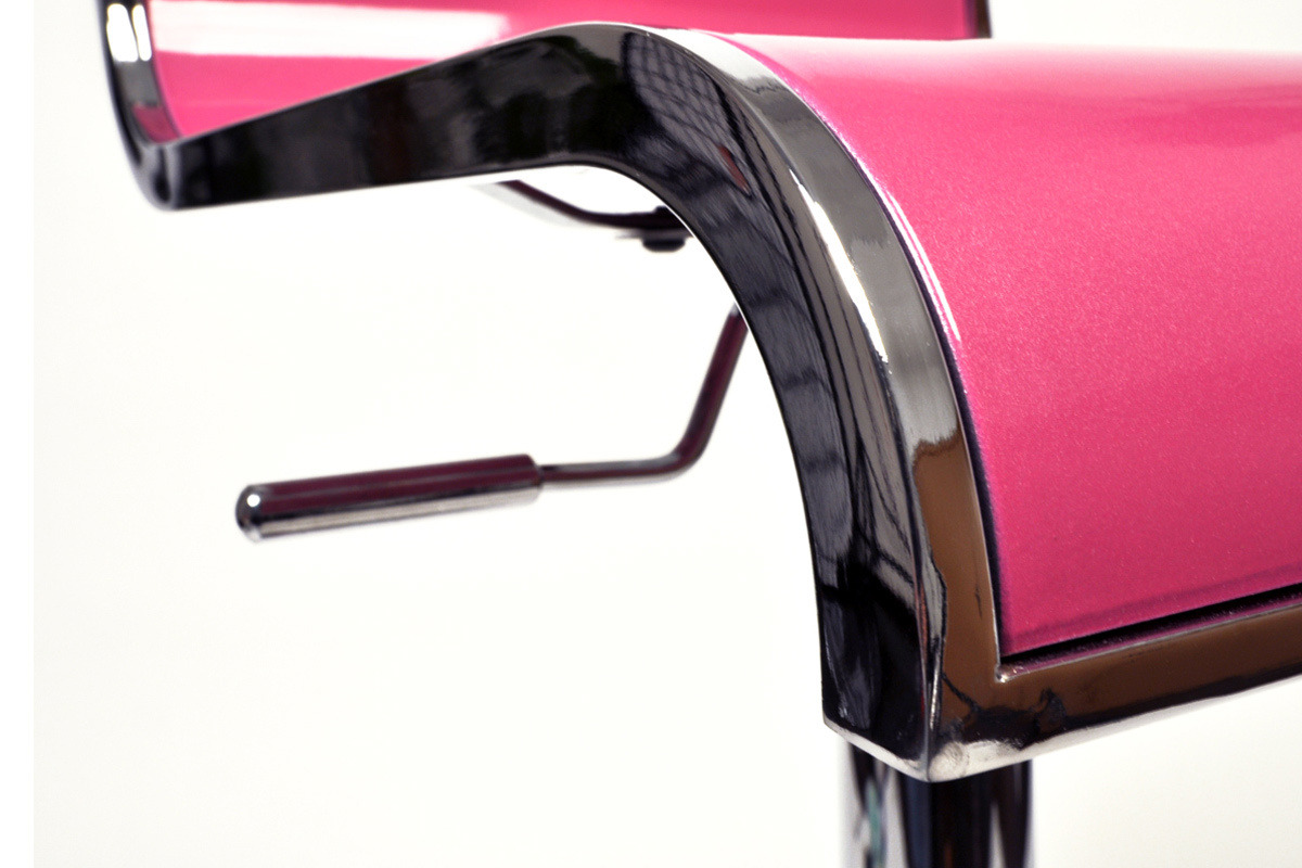 Design-Barhocker / K�chenhocker Rosa WAVES (2 Stck.)