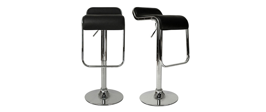 Design-Barhocker / Küchenhocker Schwarz ANDROMEDE (2 Stck.) - Miliboo