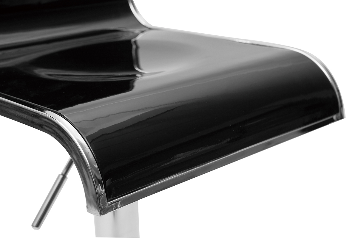 Design-Barhocker / Kchenhocker Schwarz WAVES (2 Stck.)