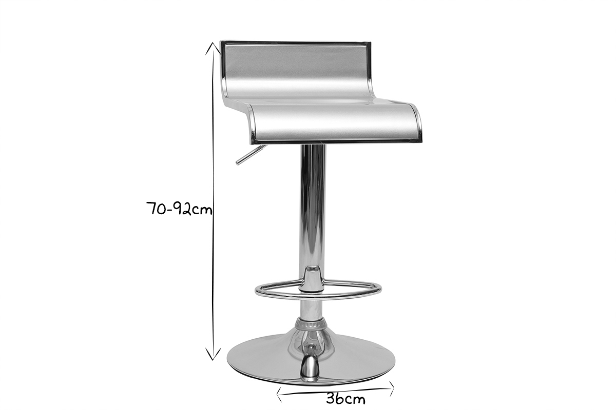 Design-Barhocker / K�chenhocker Schwarz WAVES (2 Stck.)