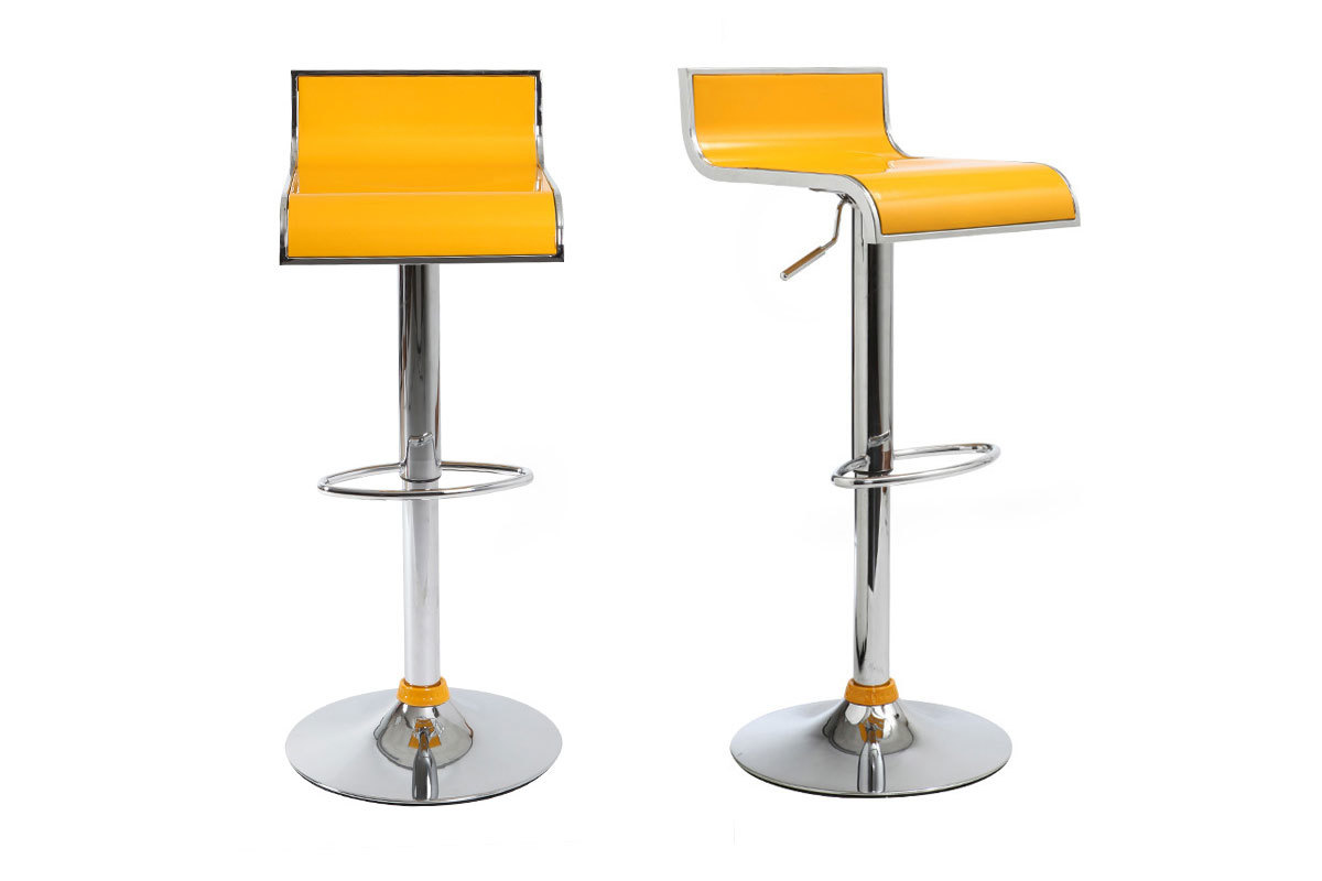 Design-Barhocker / Kchenhocker Schwarz WAVES (2 Stck.)