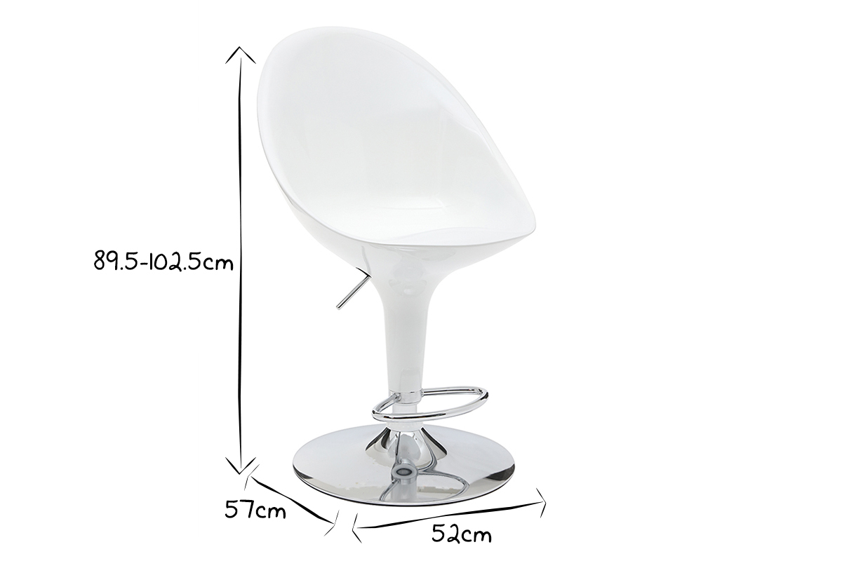 Design-Barhocker / Kchenhocker Wei OEUF (2 Stck.)