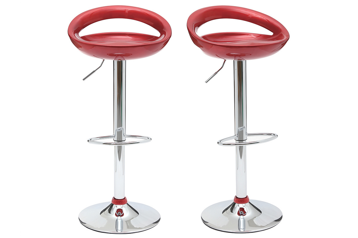 Design-Barhocker / Kchenhocker Weinrot COMET (2 Stck.)