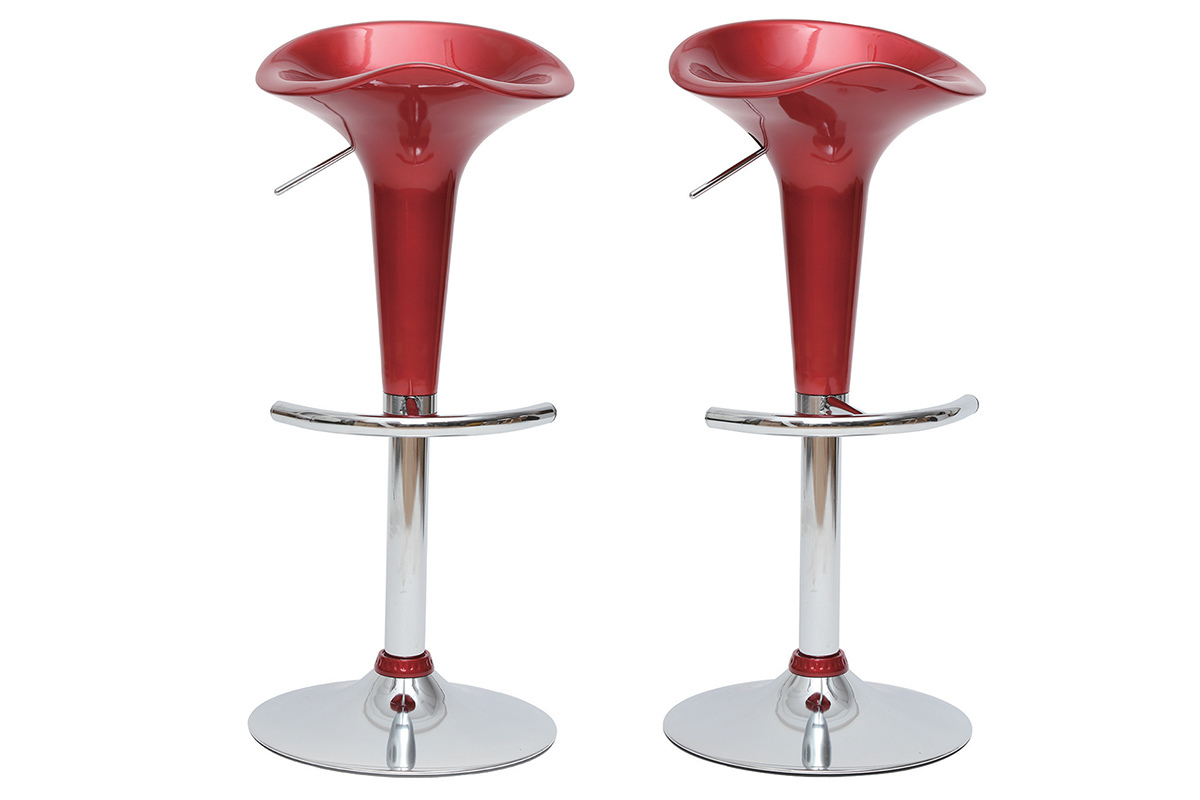 Design-Barhocker / Kchenhocker Weinrot GALAXY (2 Stck.)