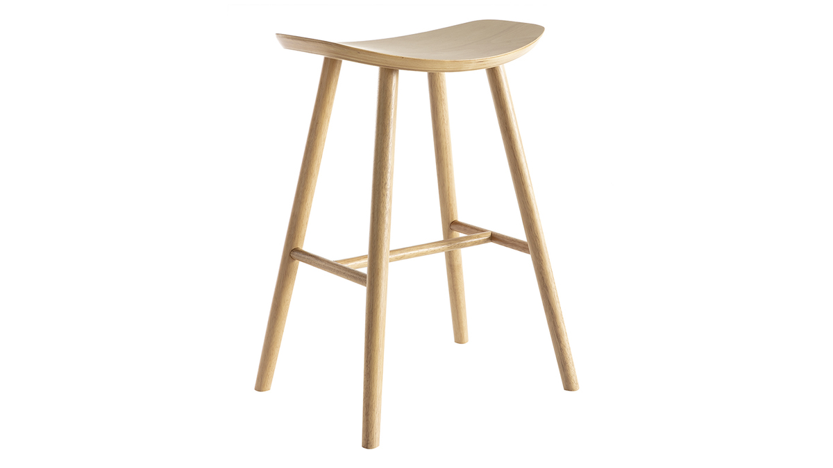 Design-Barhocker leichtes Holz 65 cm DEMORY