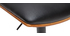 Design-Barhocker PANACH höhenverstellbar schwarz und dunkles Holz