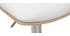 Design-Barhocker PANACH höhenverstellbar weiß und helles Holz