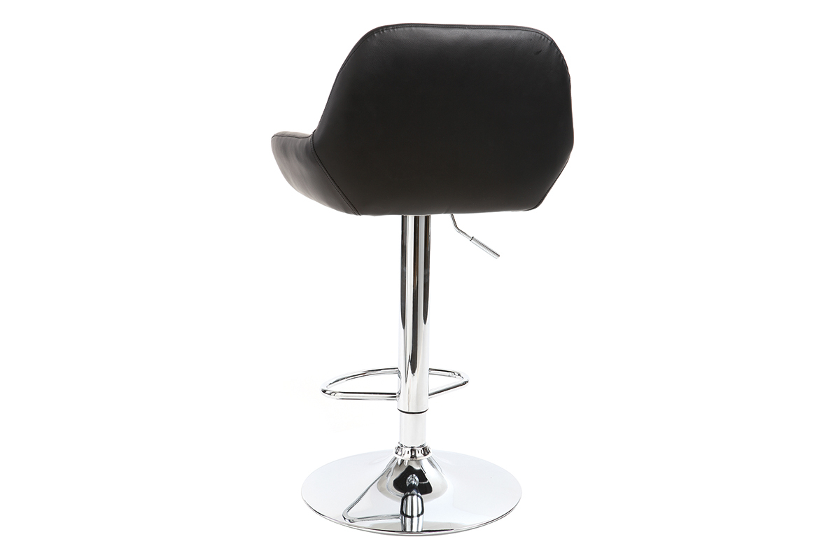 Design-Barhocker Polyurethan Schwarz 2er-Set CYRUS