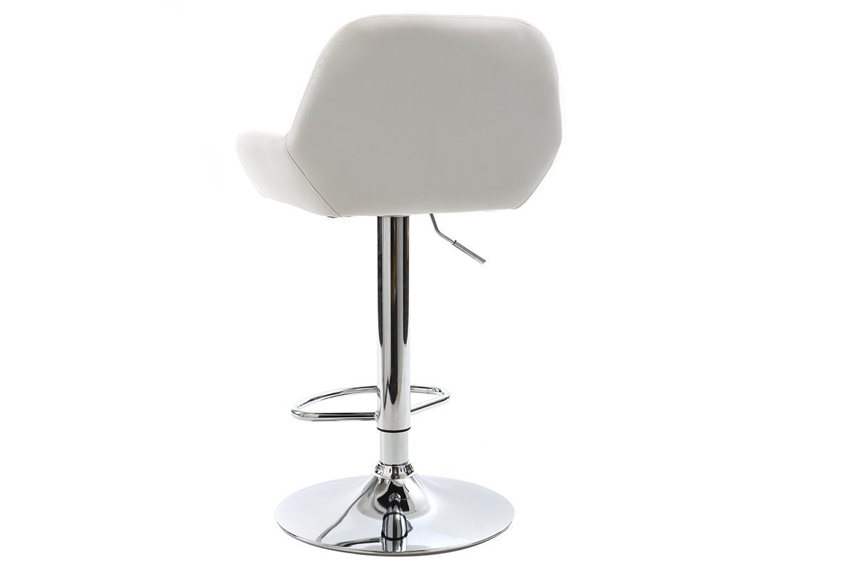 Design-Barhocker Polyurethan Wei 2er-Set CYRUS