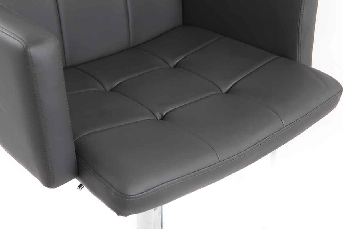 Design-Barhocker PU Grau BLAKE
