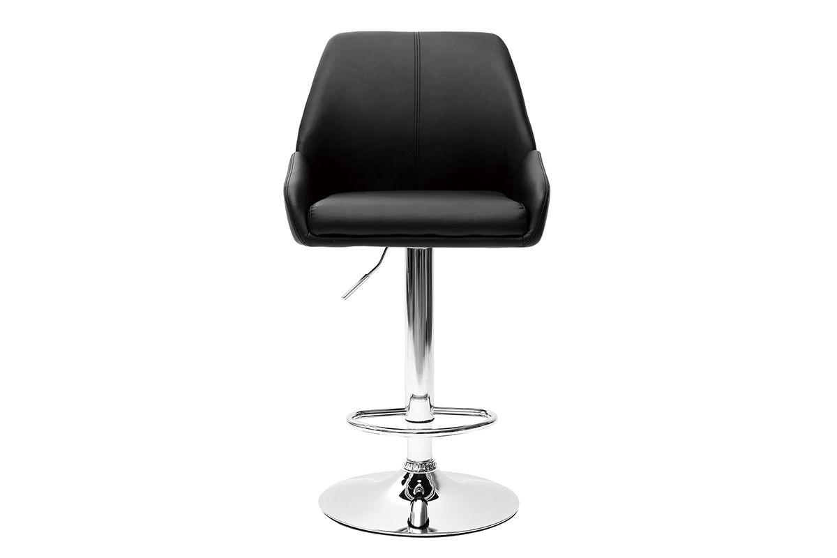 Design-Barhocker PU Schwarz 2er-Set ALEK