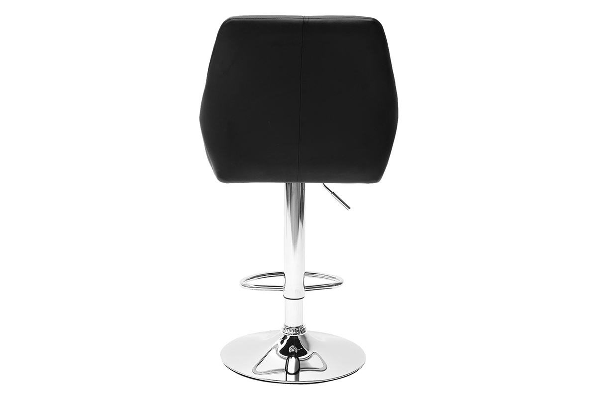 Design-Barhocker PU Schwarz 2er-Set ALEK