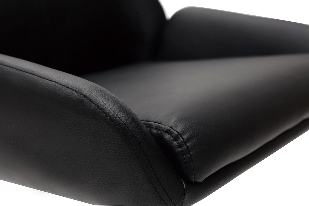Design-Barhocker PU Schwarz 2er-Set ALEK