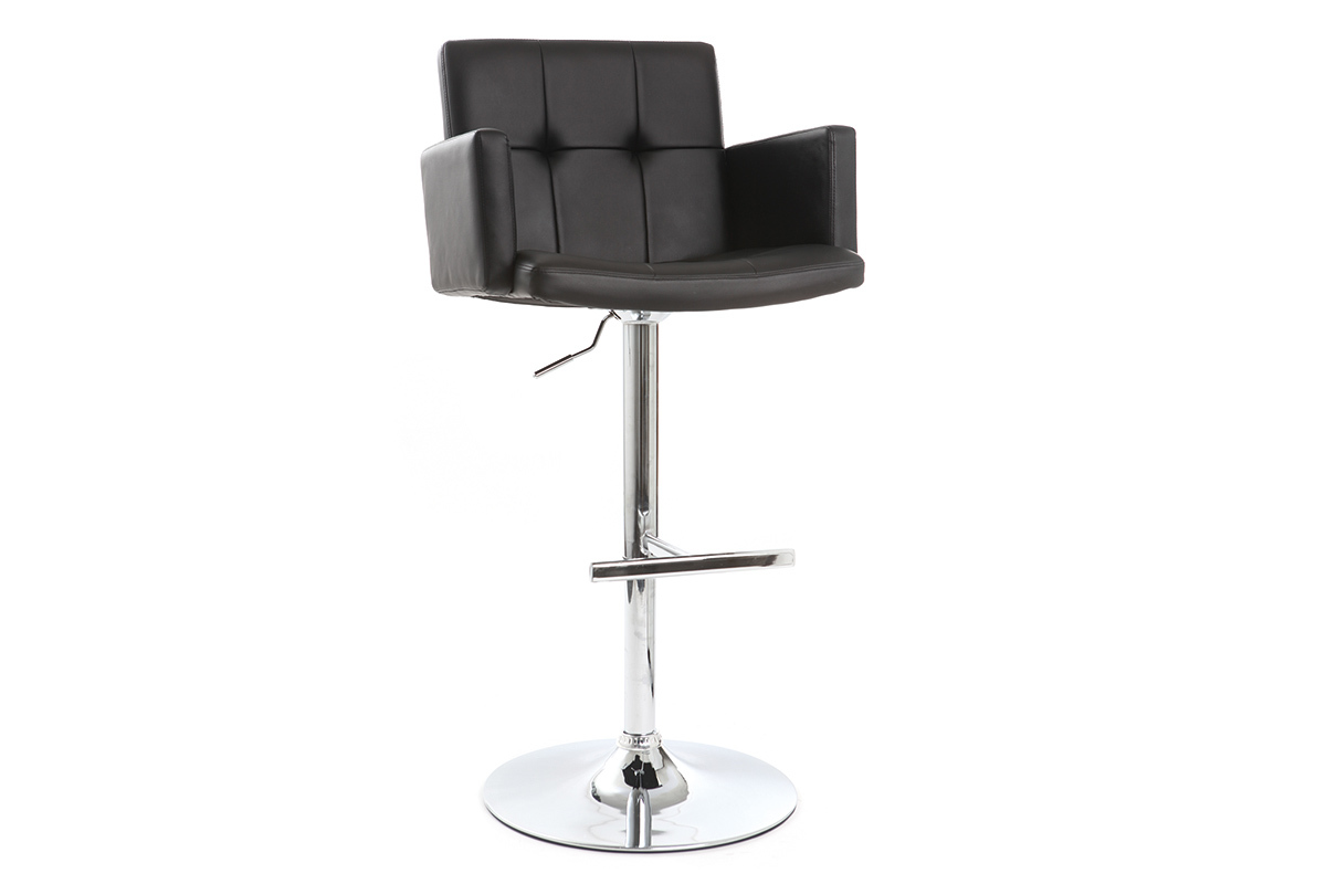 Design-Barhocker PU Schwarz BLAKE