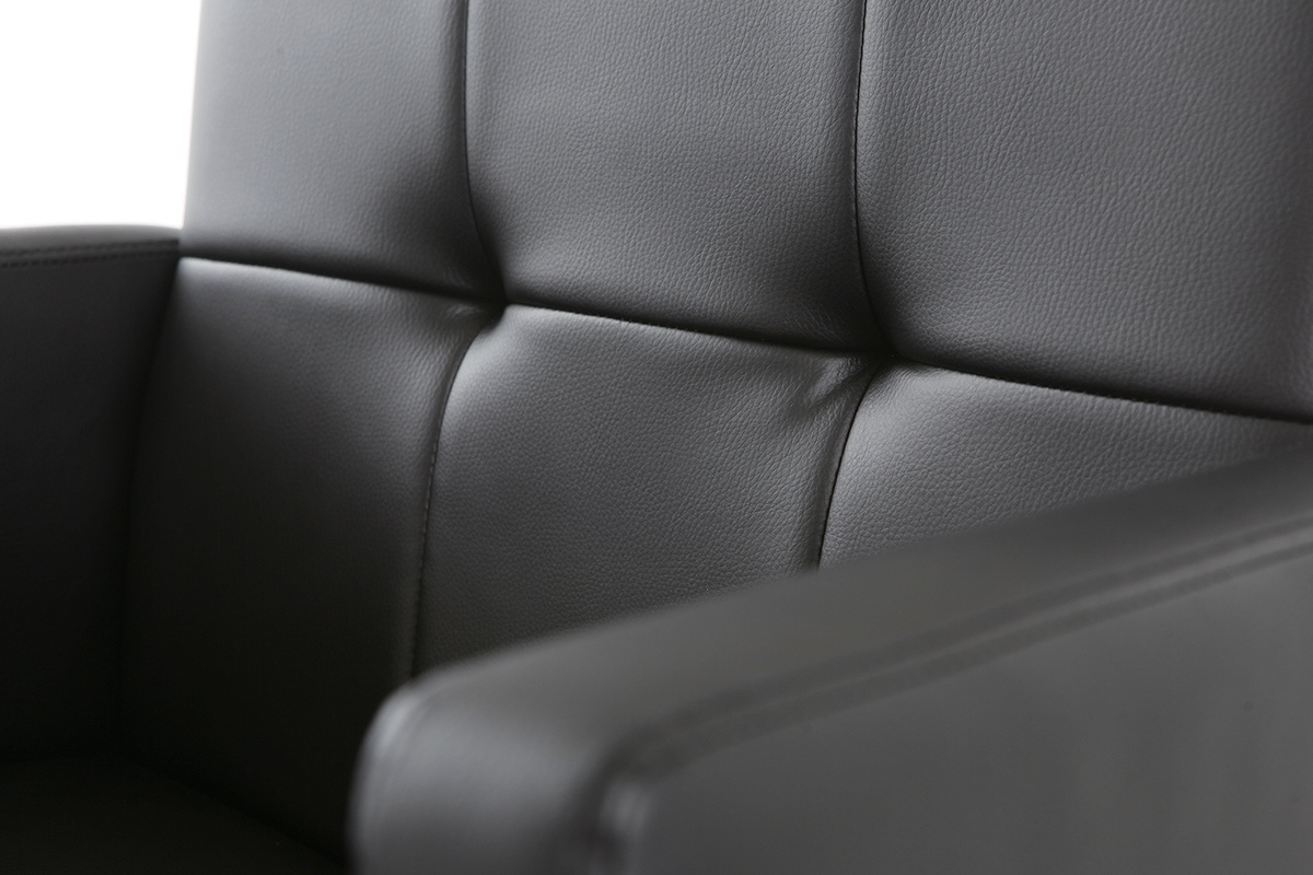 Design-Barhocker PU Schwarz BLAKE