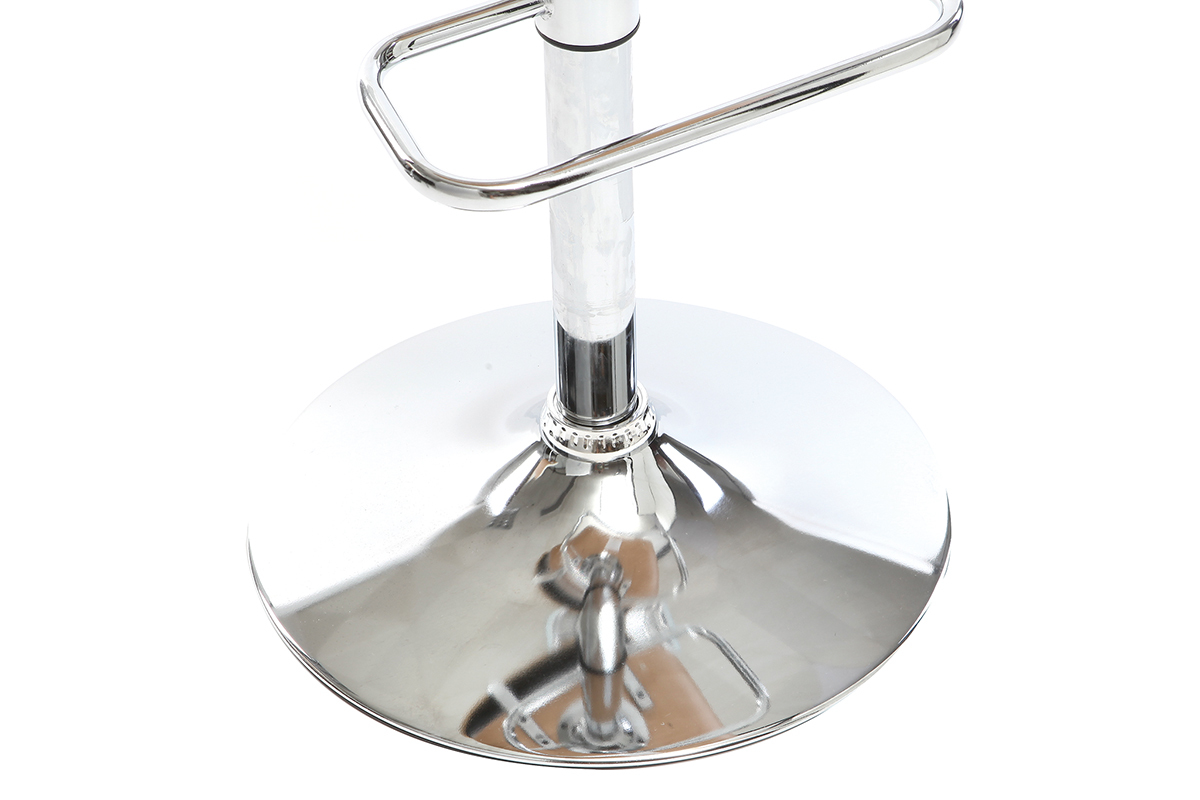 Design-Barhocker PU Schwarz und helles Holz MARTY