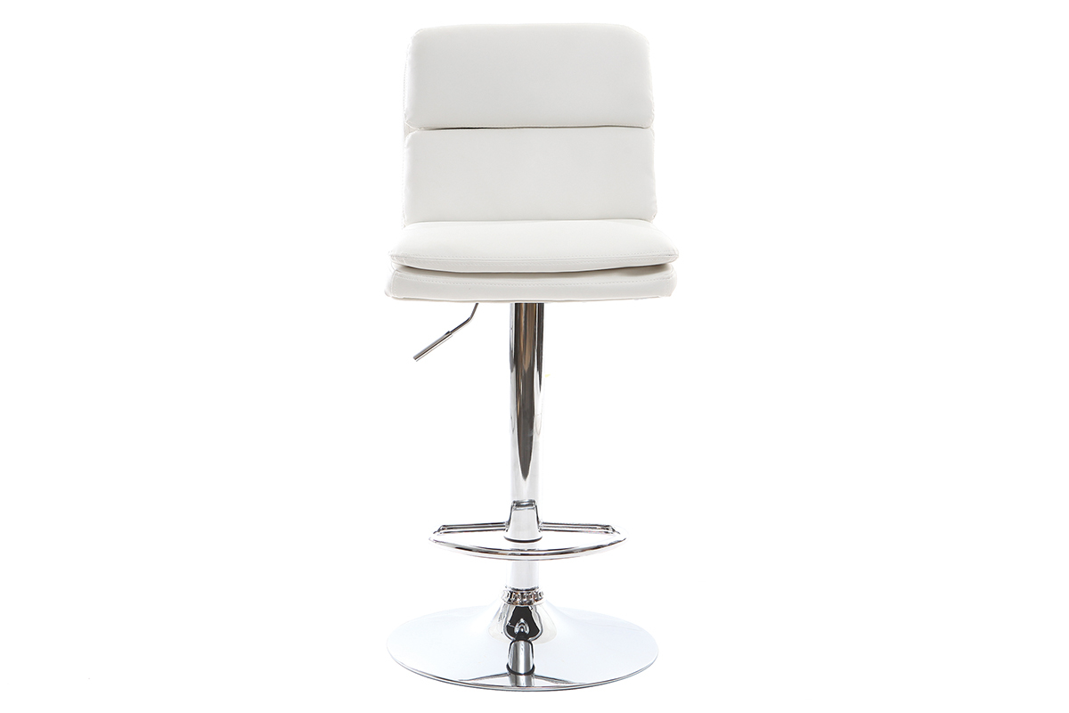 Design-Barhocker PU Wei 2er-Set CLARK