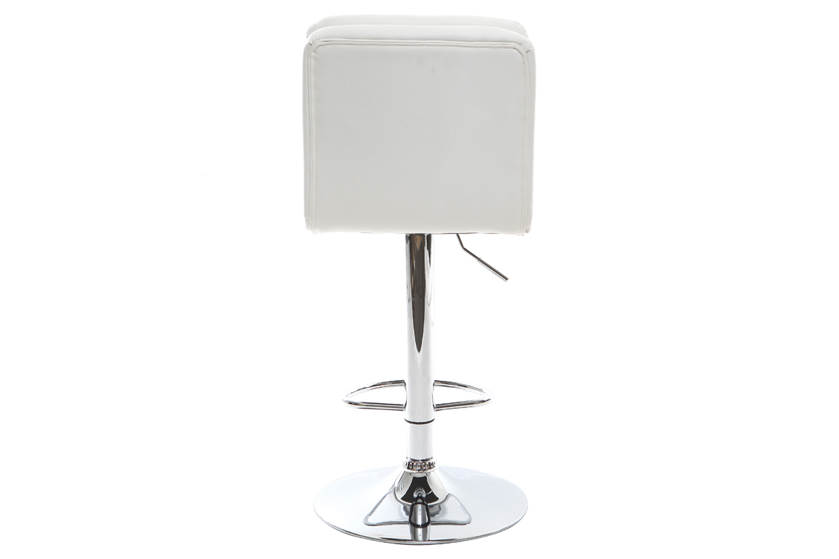 Design-Barhocker PU Wei 2er-Set CLARK