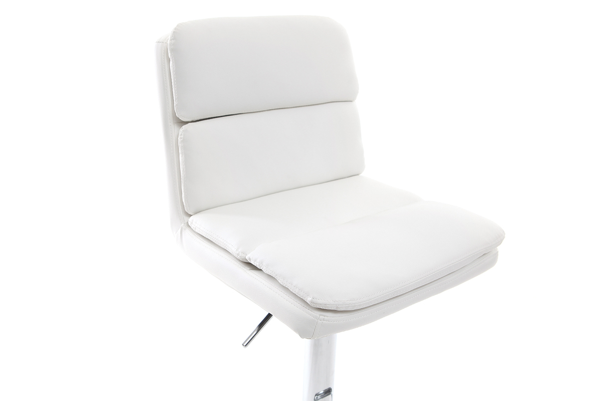 Design-Barhocker PU Wei 2er-Set CLARK