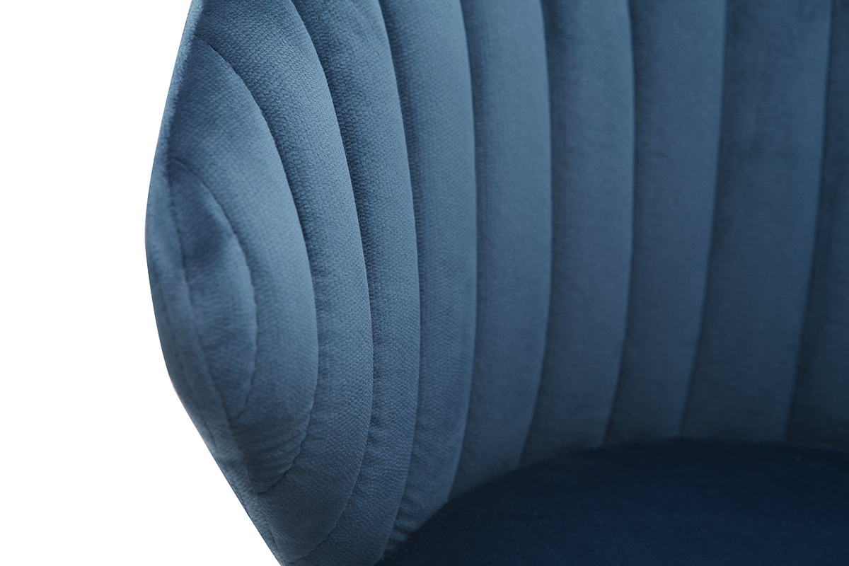 Design-Barhocker Samt Blau � 65 cm DALLY