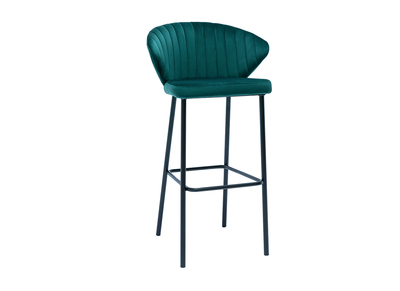 Design-Barhocker Samt Petrolblau 78 cm DALLY