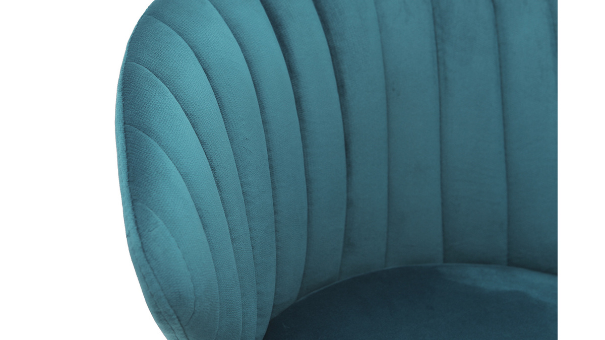 Design-Barhocker Samt Petrolblau  65 cm DALLY