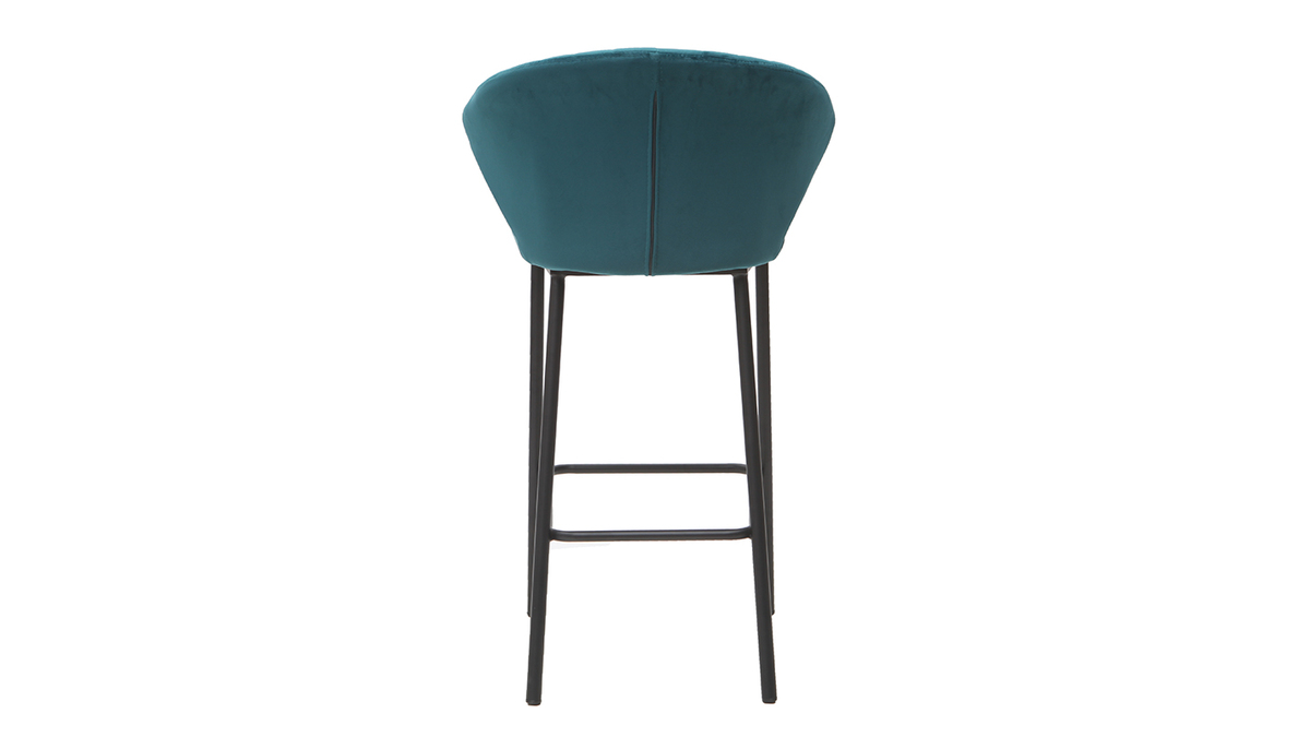 Design-Barhocker Samt Petrolblau  65 cm DALLY