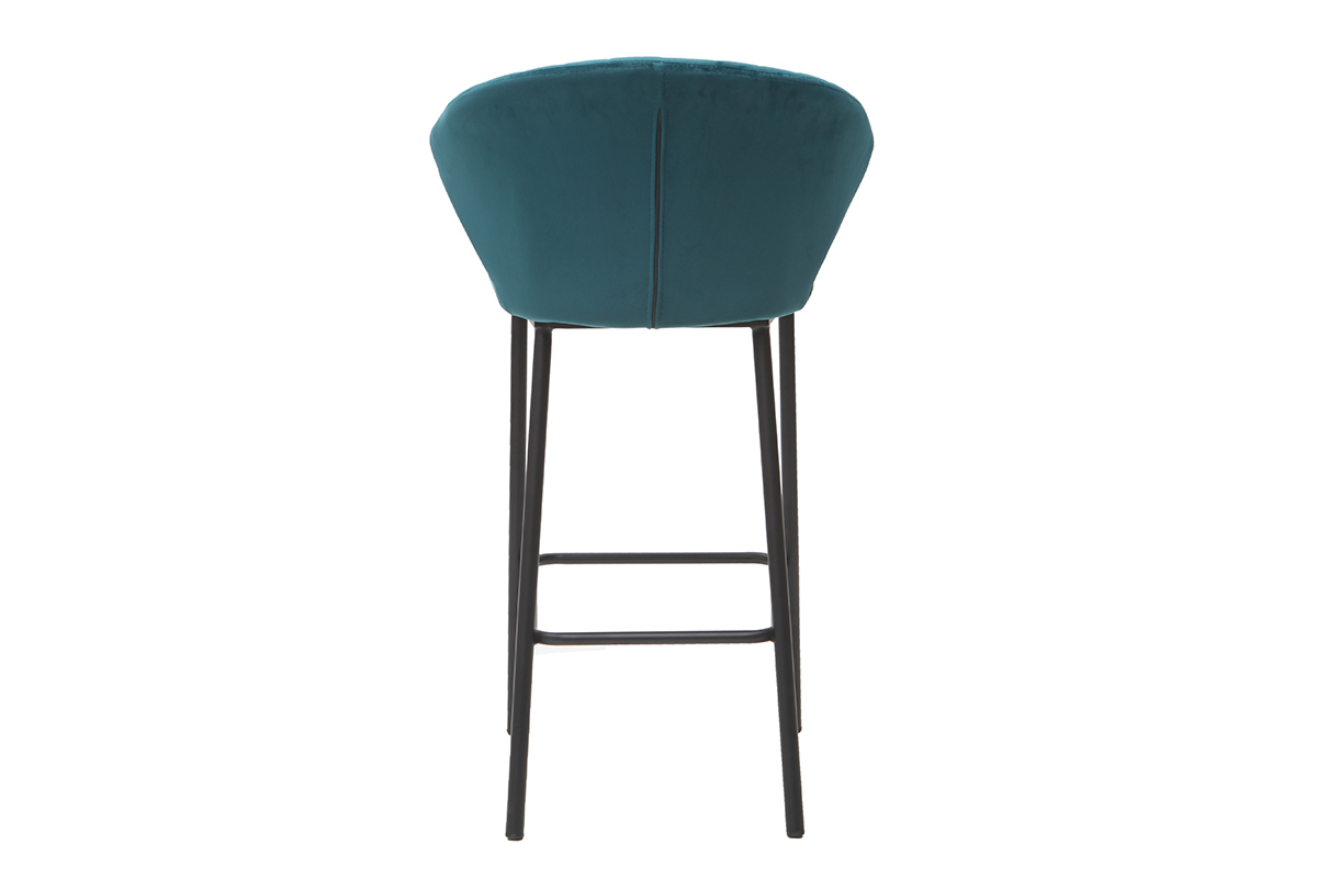Design-Barhocker Samt Petrolblau  65 cm DALLY