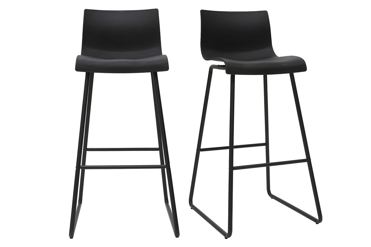 Design-Barhocker Schwarz (2er-Set) ONA