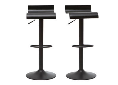 Design-Barhocker schwarz (2er-Set) SURF