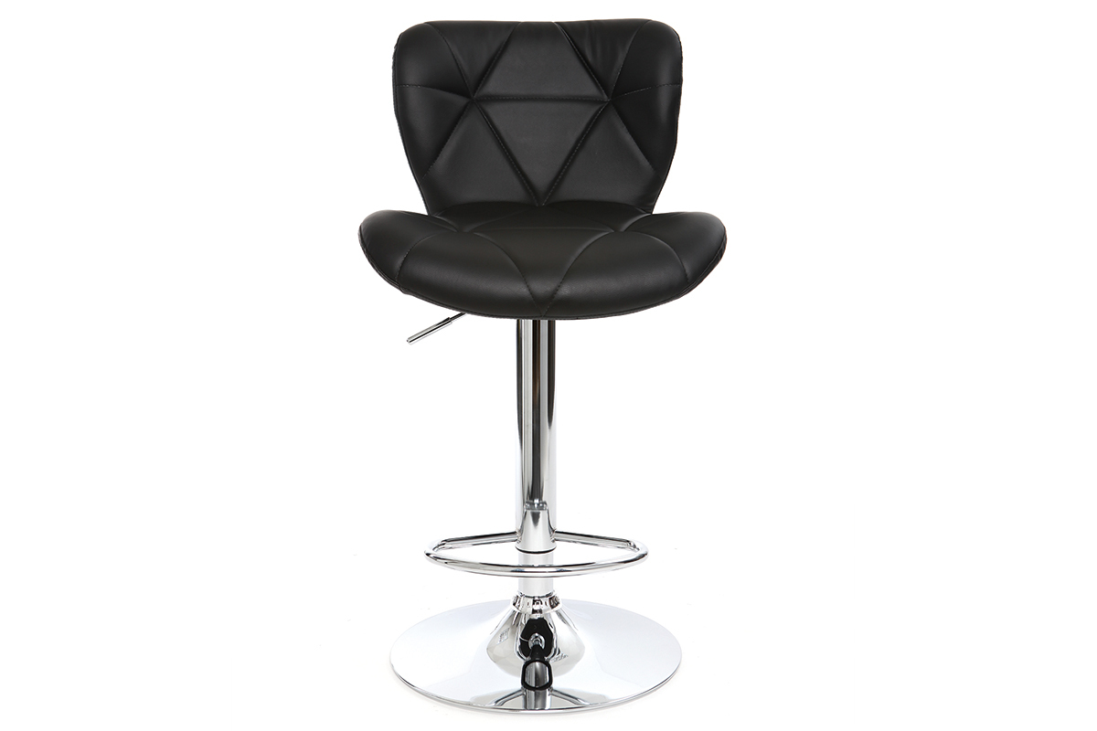 Design-Barhocker Schwarz 2er-Set DEREK