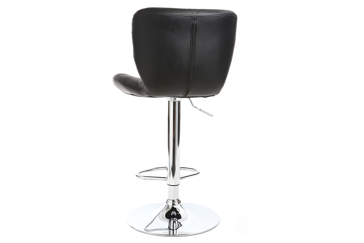 Design-Barhocker Schwarz 2er-Set DEREK