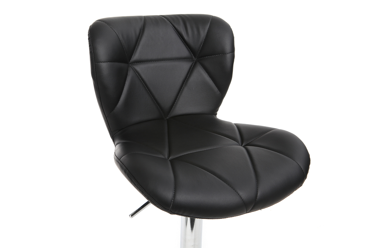 Design-Barhocker Schwarz 2er-Set DEREK