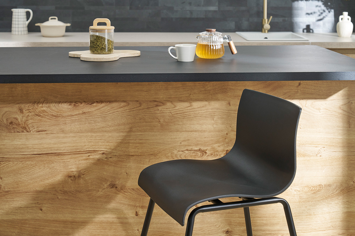 Design-Barhocker Schwarz 65cm (2er-Set) ONA