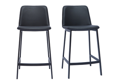 Design-Barhocker schwarz H 66 cm (2er-Set) ARSENE