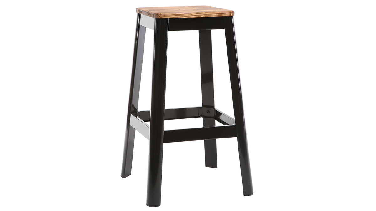 Design-Barhocker Schwarz H 75 cm NICK