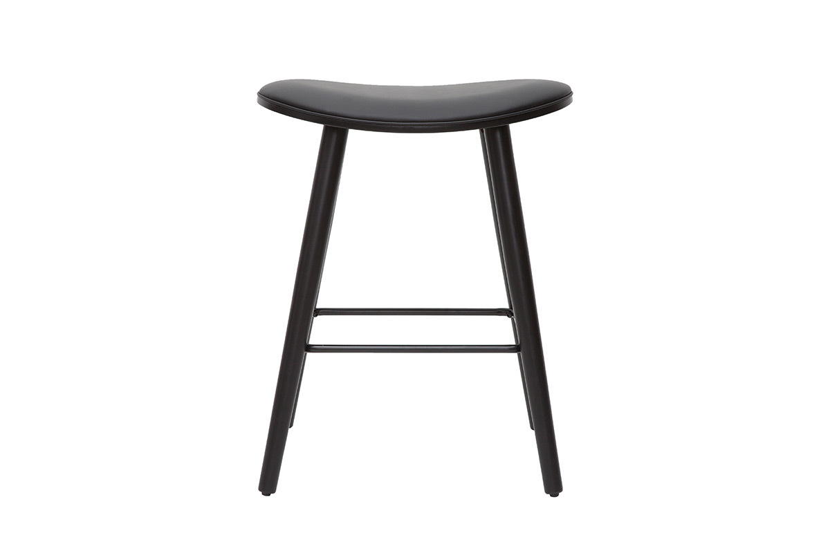 Design-Barhocker schwarz H65.5 cm (2er-Set) MEADOW
