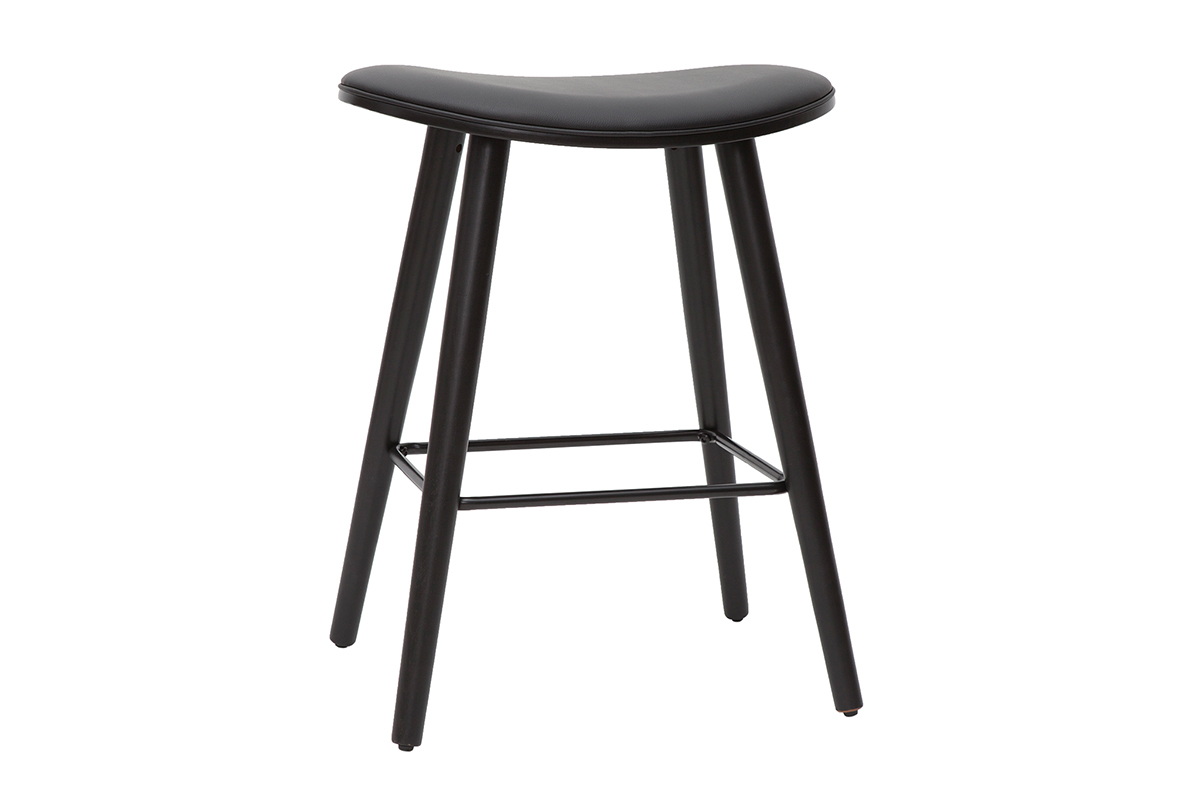 Design-Barhocker schwarz H65.5 cm (2er-Set) MEADOW
