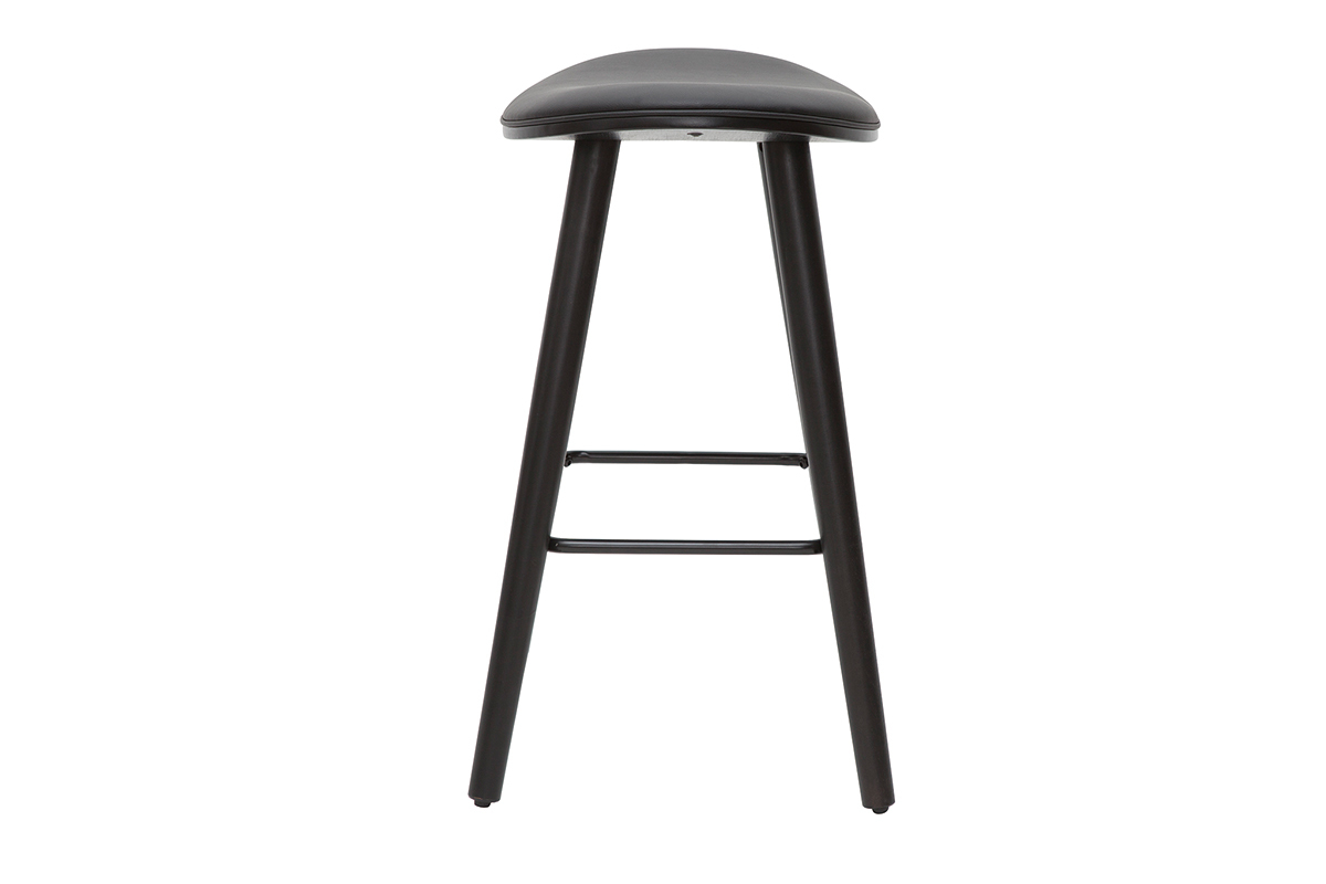 Design-Barhocker schwarz H65.5 cm (2er-Set) MEADOW
