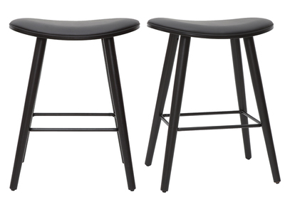 Design-Barhocker schwarz H65.5 cm (2er-Set) MEADOW