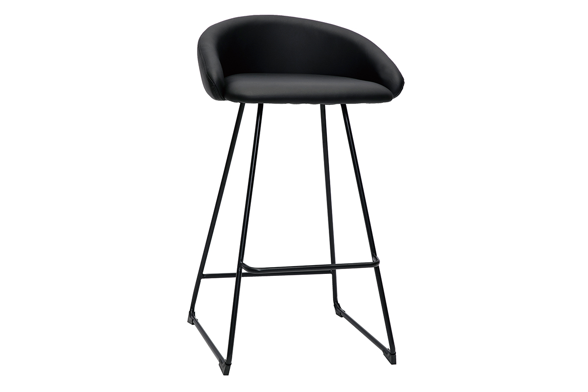 Design-Barhocker schwarz H69 cm (2er-Set) REYNOLD